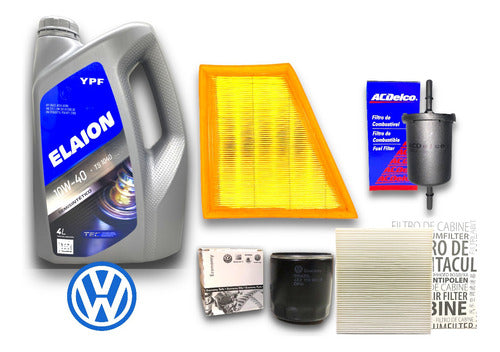 Volkswagen Kit Filtros + Aceite 10W40 VW Fox Suran Gol Trend Voyage 0