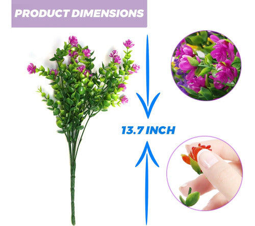 Supleaf 20 Paquetes Flores Artificiales Plantas Falsas A Uv 2