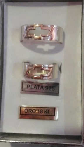 Rsjoyas Alianzas Chevrolet. Plata 925 Y Oro 18 K 0