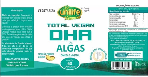 Unilife DHA Total Vegan Algae Omega 3 1