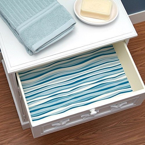 Con-Tact Creative Covering Self-Adhesive Vinyl Shelf Liner - Wave Marina - 18'' x 20' 1