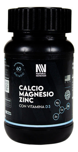 Natural Nutrition Calcium Magnesium Zinc with Vitamin D3 60 Tablets Supplement 0