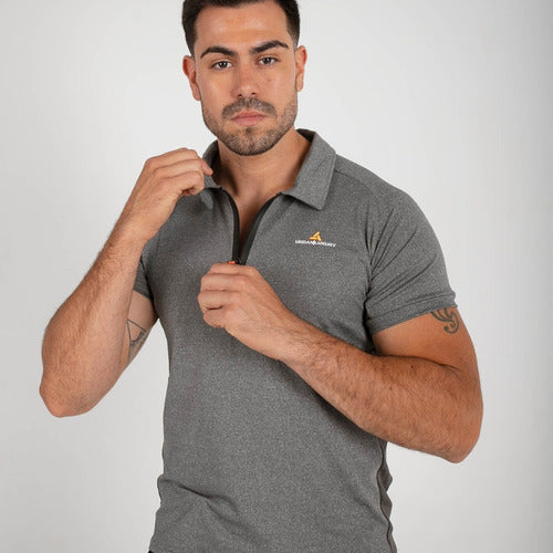 Men's Urban Luxury Gray Sports Polo Shirt - 6 Sizes Available 2