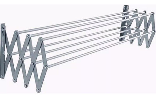 Kit 3 Varal De Parede 1,20 Metros Sanfonado De Alumínio - Gb 2