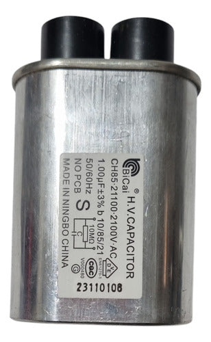 Capacitor Para Microondas 1,00 Mf 2100v Nuevo 0