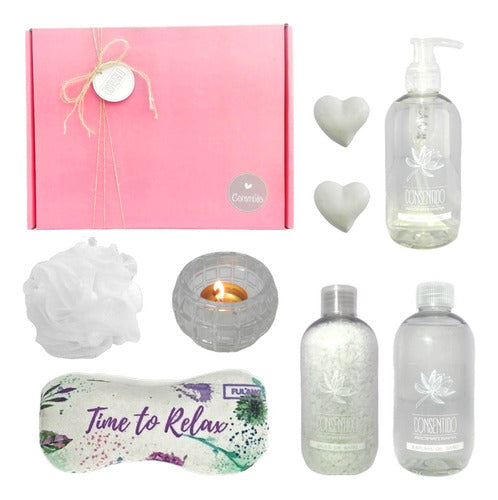 Luxurious Jasmine Spa Gift Box Set - Pamper Yourself with a Relaxing Experience - Aroma Caja Regalo Mujer Spa Jazmín Kit Set N01 Disfrutalo