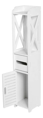 Generic Mueble Organizador Baño Papel Higiénico Blanco 80x20 Cm 0