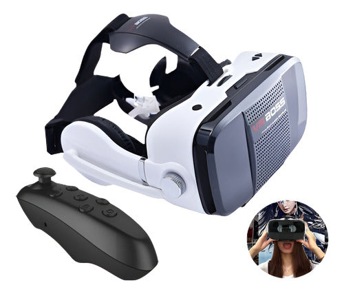 Jefe VR 3D Virtual Reality Stereo Glasses and Headphones 0