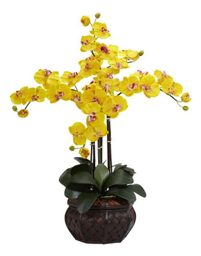 Nearly Natural 1211-yl Phalaenopsis Con Jarrón Decorativo, A 0