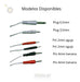 AVIGOM Kit 4 Cables Para Electroestimulador Plug 6.5mm A Aguja 2mm 1