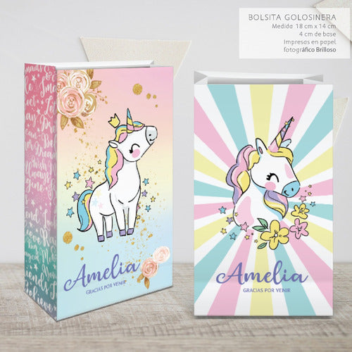 Personalized Unicorn Party Favor Bags Set of 10 7
