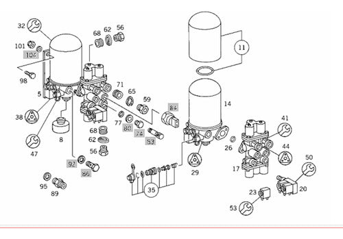 Knorr Type 4 Circuit Valve for Mercedes Benz All Models 2