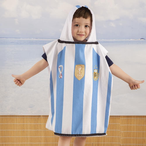 Poncho Toalla Infantil Varios Modelos Futbol Unicornio Peppa 1