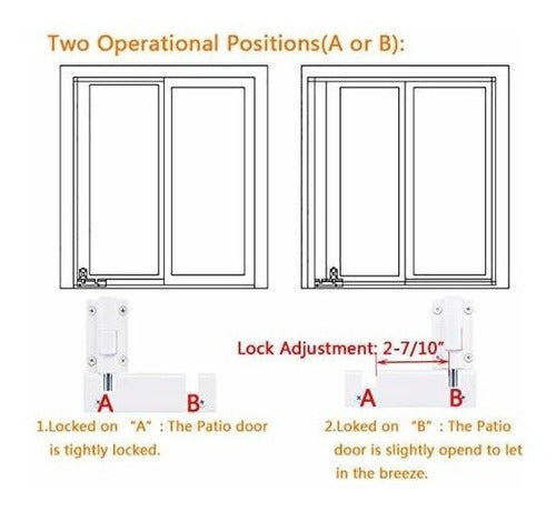 Hausun Patio Sliding Door Security Foot Lock Kick Lock 1