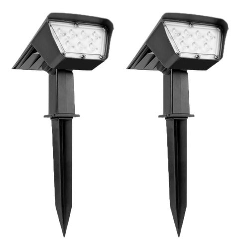 Macroled Solar Stake Light for Garden or Wall IP65 Warm Light Pack of 2 0