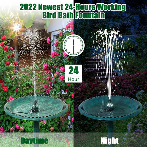 SZMP Bird Bath Fountain, Improved Working Fountain Pump with Lights 2