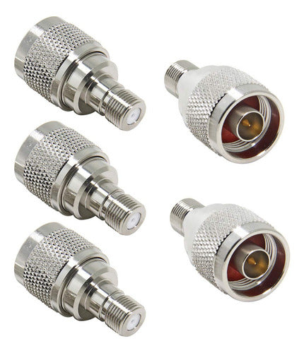 Rfadapter N A F Adapter, Pack of 5 N Male to F Female Connectors 5