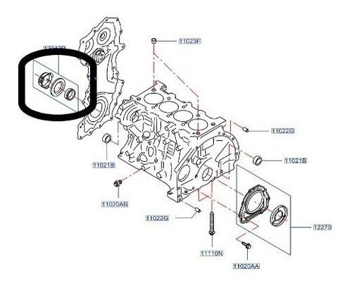 Reten Distribucion Nissan Frontier Np300 2.3 2015-2023 Orig. 1