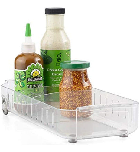 YouCopia Rollout Fridge Caddy, 6" Wide, Clear 0