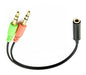 Premium Audio Adapter Cable Mini Plug Female to Dual Male 2