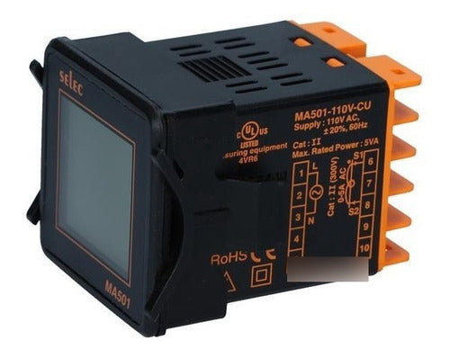 Digital Ammeter MA 501 48x48 Selec Single Phase 3