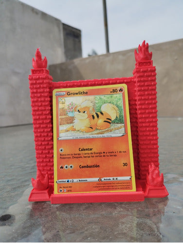3D Fire Type Pokémon TCG Anime Card Holder Stand 1