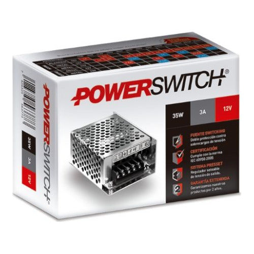 Powerswitch Fuente Transformador Power Switch 35W 3A 12V IP20 0