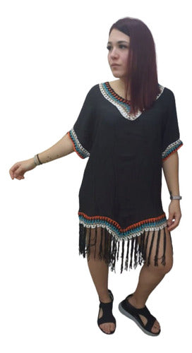 XX Blusa-Vestido Combinado Con Crochet T.XL 0