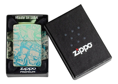 Zippo Lighter Model 48410 Tattoo Theme Design Warranty 1