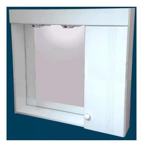 KEEPEN Bathroom Mirror Cabinet Lacquered 2 Lights 60 X 60 Offer!! 2