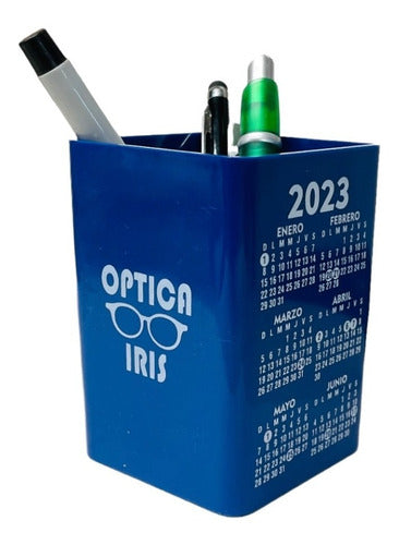 100 Colorful Pen Holders with Logo and 2019 Calendar 4