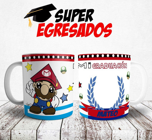 Plantillas Tazas Egresaditos Superheroes Diseños Sublimar #4 4