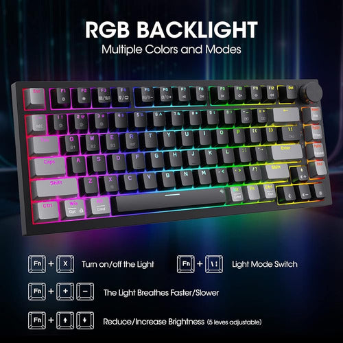 Koorui Gaming Keyboards, 82-Key Mechanical Keyboard 2 4