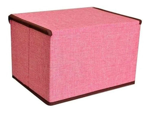 Home Basics Organizer Storage Box in Linen Fabric 45x30 31