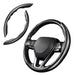 Cartist Carbon Fiber Universal Steering Wheel Cover, Black 6