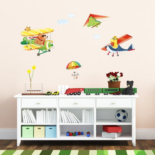 Vinilo Decorativo Pared Animales En Biplanos 5