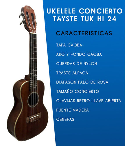 Tayste Concert Ukulele Tuk 24 with Case 1