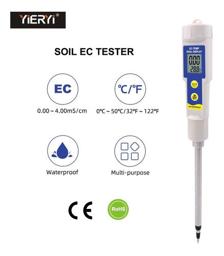 Waterproof Soil Temperature and Electroconductivity Meter 1