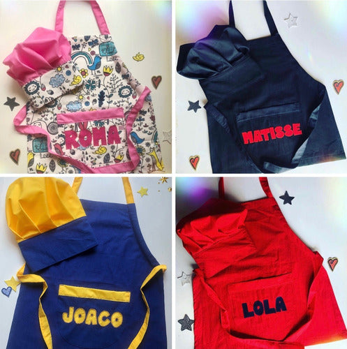 mes.corazondedragon Children's Kitchen Apron and Chef Hat - Personalized 5