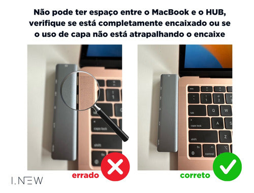 Adaptador Hub 7 Em 1 Apple Macbook Pro M1 4k + Thunderbolt 1