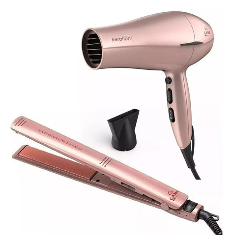 GA.MA Keration Combo: Keration Flat Iron + Keration Ceramic Ion Hair Dryer 0