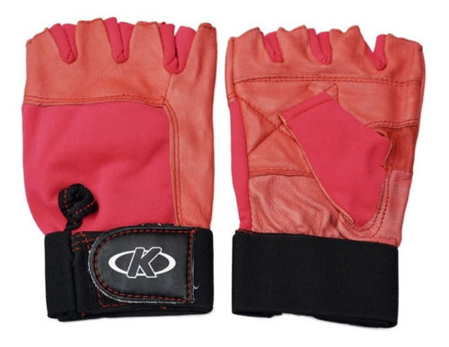 Genérica Weightlifting Gloves for Dumbbells and Bars in Leather and Fabric 0