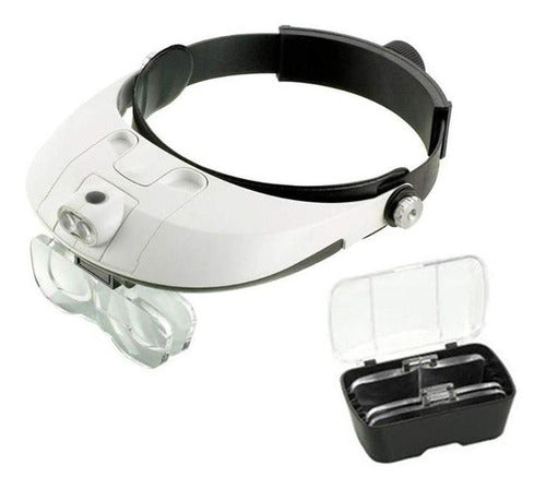 Hands-Free Magnifying Glass with LED Light and Interchangeable Lenses 1