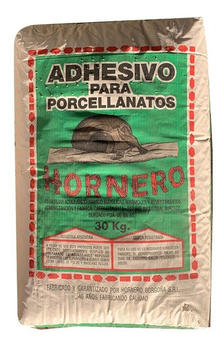 Adhesivo Pegamento Hornero Porcelanato Impermeable 30kg 0