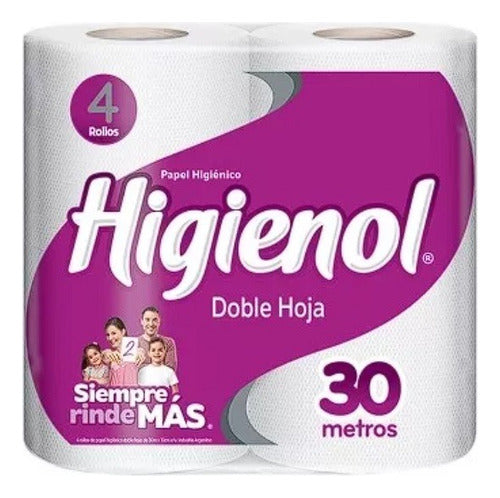 Higienol Doble Hoja 30 Metros  Pack X 3 = 12 Rollos 0