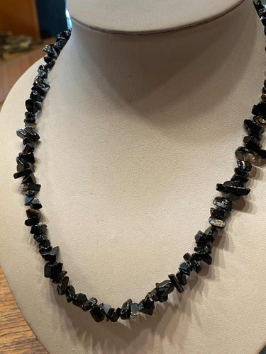 Piedra Luli Unisex Onyx and Black Agate Necklace 2