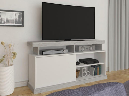 Modern TV Stand with Wheels for Smart LCD LED up to 55 Inches 0