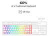 Teclado Gaming Portátil De 68 Teclas Con Luces Rgb Blanco 1