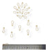 Warawara Insumos Silver or Gold 22mm Perita Hook Pins - 30 Pack 3