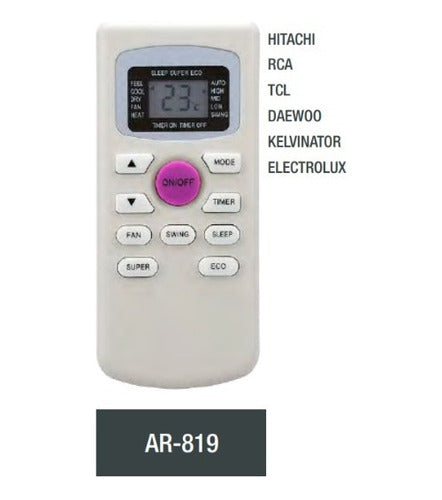 Daewoo-Electrolux Air Conditioner Remote Control AR819 1